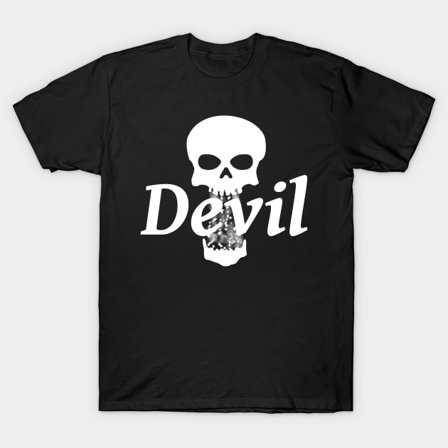 Devil with a skull for Gothic T-Shirt by SpassmitShirts